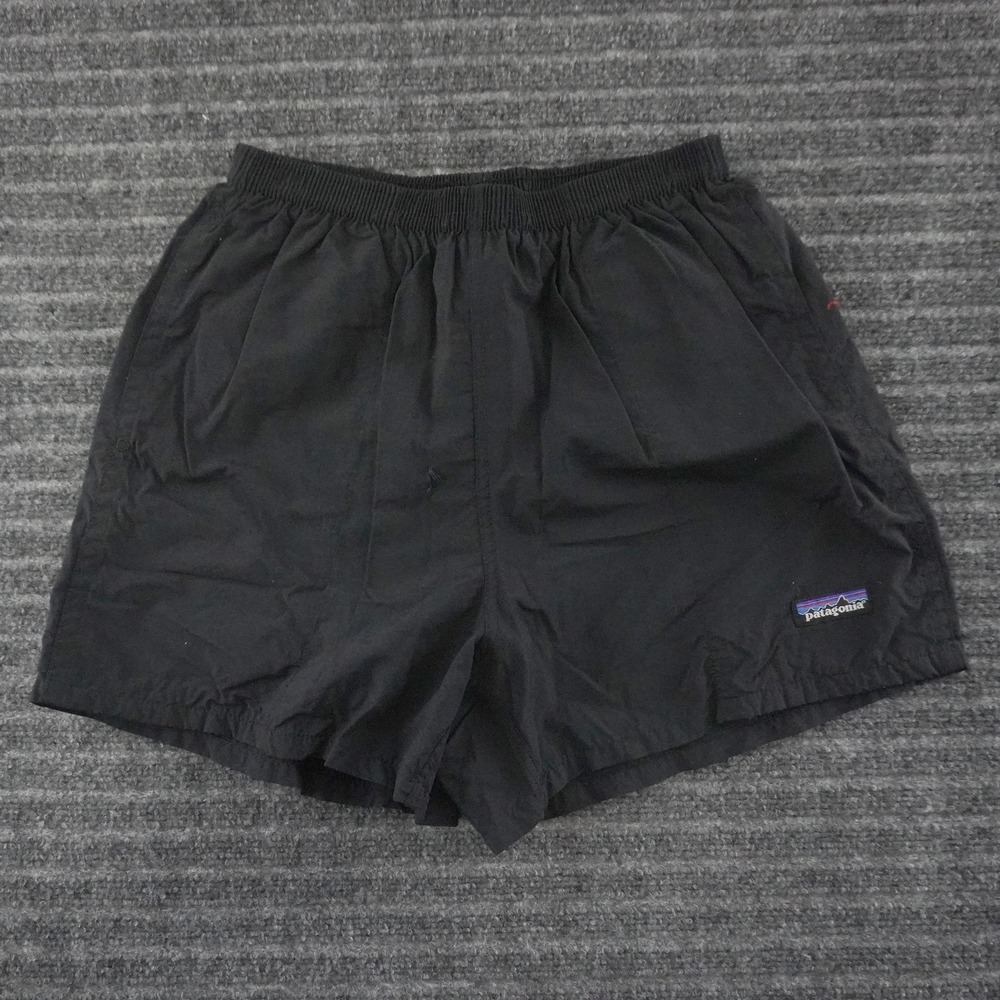 Vintage Patagonia Baggies Shorts Mens Small Black Elastic Waist Outdoor Trail